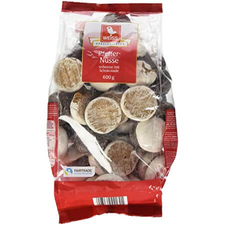 Weiss Pfeffernuesse Teilweise mit Schokolade 600g
