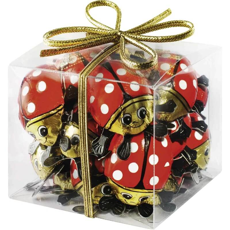 Riegelein Solid Lady Bugs In Gift Cube 100g