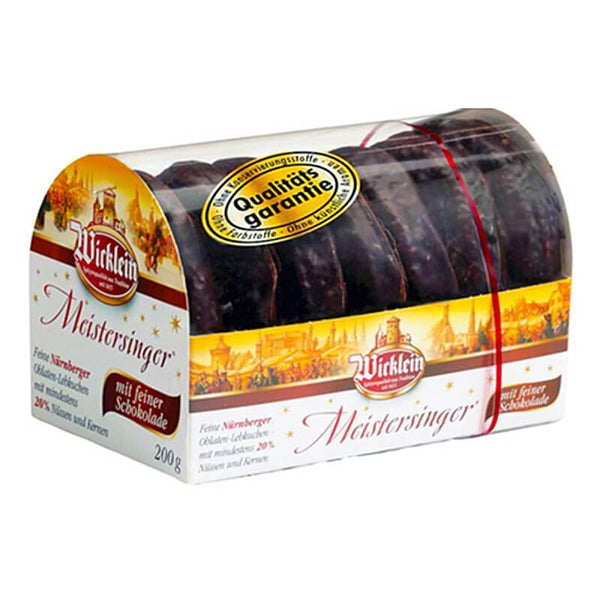 Wicklein Feine Meistersinger Oblaten Lebkuchen With Dark Chocolate 20 percent Nuts 200g