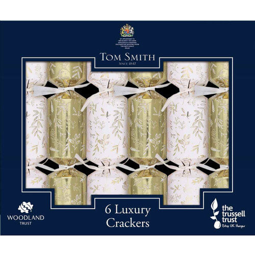 Tom Smith Christmas Crackers Gold Luxury Tree Crackers 6 x 8" 250g