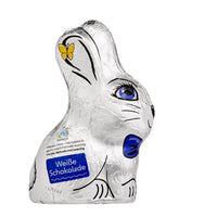 Klett Sitting Bunny White Chocolate in Silver Foil 151g