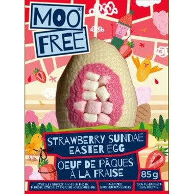 Moo Free Gluten and Vegan Free Strawberry Sundae Easter Egg 85g