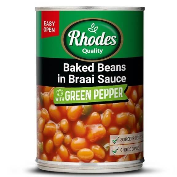 DUPLICATE OF 122776 Rhodes Beans in Braai Sauce with Green Pepper 410g