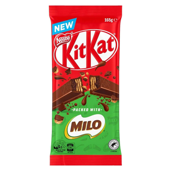 Nestle Kit Kat Milo Slab HEAT SENSITIVE ITEM. PLEASE ADD ITEM 122942 TO THE ORDER TO TRY TO PROTECT CHOCOLATES FROM HEAT DAMAGE 165g