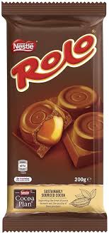 Nestle Rolo Chocolate Slab  HEAT SENSITIVE ITEM. PLEASE ADD ITEM 122942 TO THE ORDER TO TRY TO PROTECT CHOCOLATES FROM HEAT DAMAGE. 170g