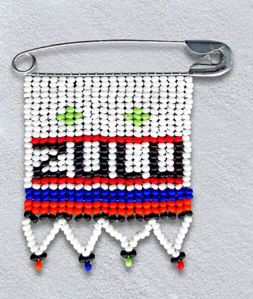 African Hut Zulu Love Letter Wording Pin 30g