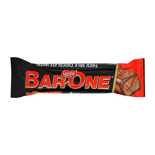 Nestle Bar One Original Bar (Kosher)  HEAT SENSITIVE ITEM. PLEASE ADD ITEM 122942 TO THE ORDER TO TRY TO PROTECT CHOCOLATES FROM HEAT DAMAGE. 52g