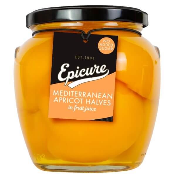 Epicure Mediterranean Apricot Halves In Juice Jar 540g