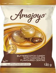 Amajoya Hard Candy Butterscotch with Chocolate Flavoured Center 125g