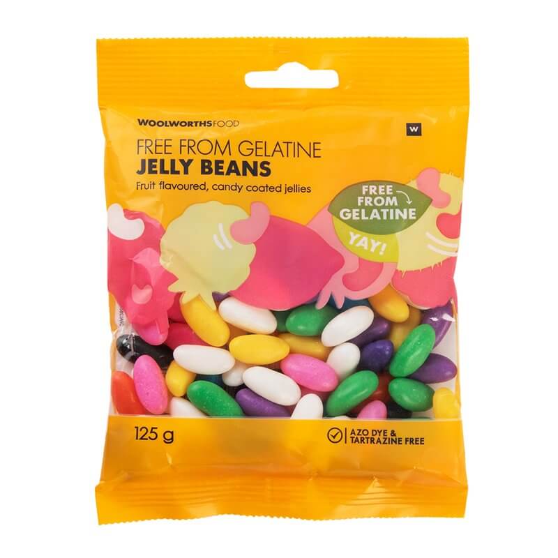 Woolworths Jelly Beans Gelatine Free 125g