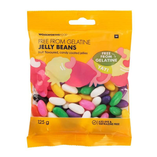 Woolworths Jelly Beans Gelatine Free 125g
