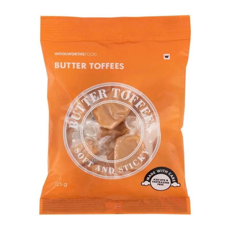 Woolworths Butter Soft and Chewy Toffees Bag 125g
