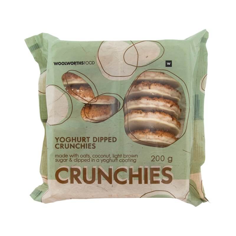 Woolworths Yoghurt Dipped Crunchie Biscuits 200g