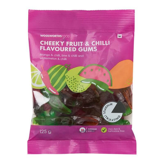 Woolworths Cheeky Fruit and Chilli Flavoured Gummies Medium Chilli 125g