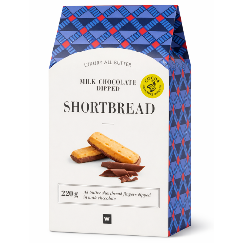 Woolworths All Butter Shortbread Fingers Dipped in Milk Chocolate 220g