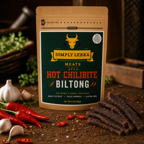 Simply Lekka Meats Hot Chilibite Biltong Slices 226g