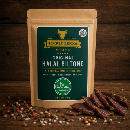 Simply Lekka Meats Luncbox Size Original Halal Biltong NEW 85g