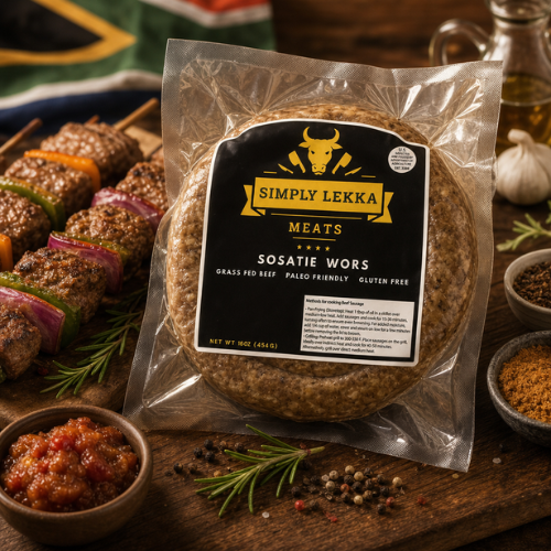 Simply Lekka Meats Sosatie Boerewors NEW Frozen 454g