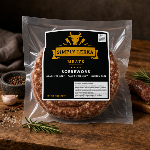 Simply Lekka Meats Original Boerewors NEW Frozen 454g