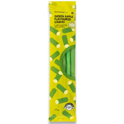 Woolworths Green Apple Flavoured Cables 175g