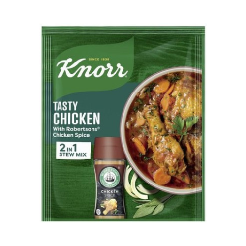 Knorr Tasty Chicken 2in1 Stew Mix with Robertsons Chicken Spice 50g