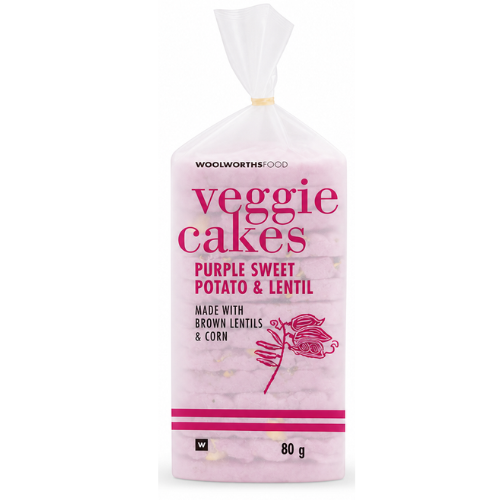 Woolworths Purple Sweet Potato and Lentil Veggie Cakes 80g