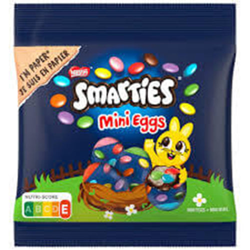 Nestle Easter Egg Smarties Mini Filled Eggs Bag  HEAT SENSITIVE ITEM. PLEASE ADD ITEM 122942 TO THE ORDER TO TRY TO PROTECT CHOCOLATES FROM HEAT DAMAGE. 81g