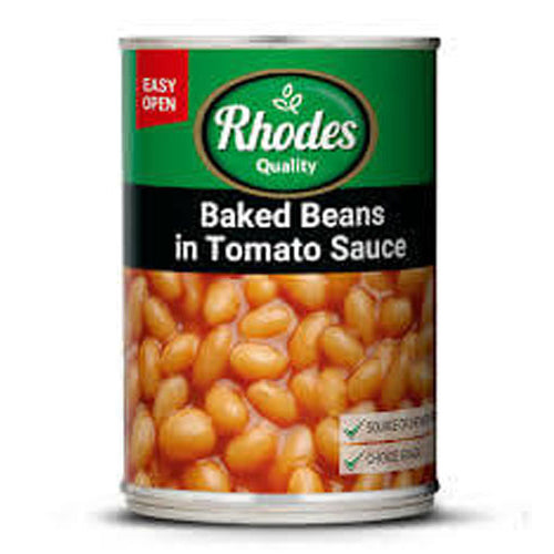 Rhodes Beans in Tomato Sauce Can 410g