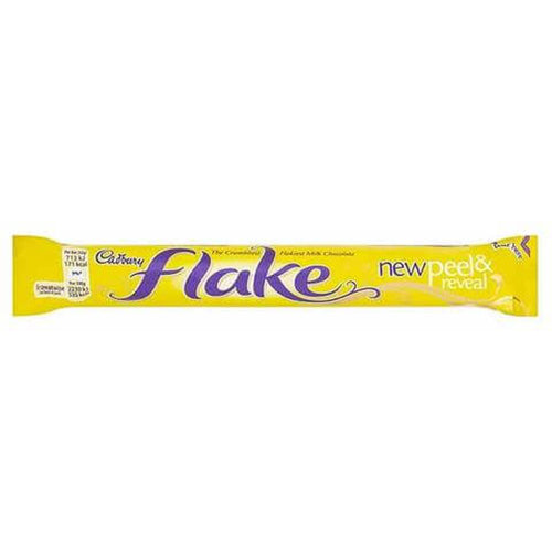 Cadbury Flake (UK)  HEAT SENSITIVE ITEM. PLEASE ADD ITEM 122942 TO THE ORDER TO TRY TO PROTECT CHOCOLATES FROM HEAT DAMAGE. 32g