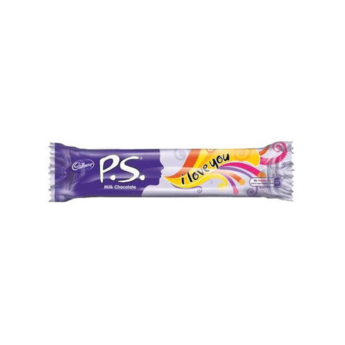 Cadbury PS Bar HEAT SENSITIVE ITEM. PLEASE ADD ITEM 122942 TO THE ORDER TO TRY TO PROTECT CHOCOLATES FROM HEAT DAMAGE 48g