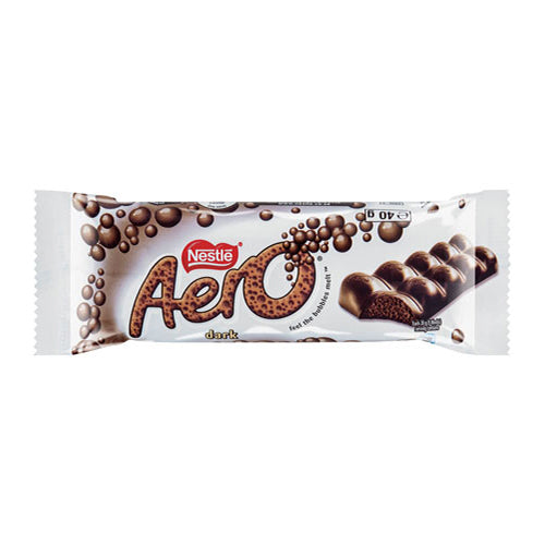 Nestle Aero Dark Chocolate Small Bar (Kosher)  HEAT SENSITIVE ITEM. PLEASE ADD ITEM 122942 TO THE ORDER TO TRY TO PROTECT CHOCOLATES FROM HEAT DAMAGE. 40g