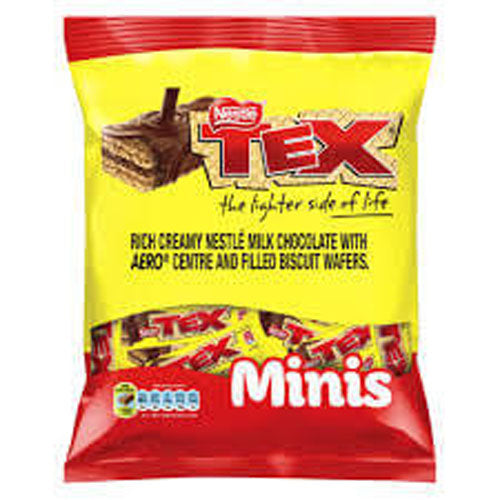 Nestle Tex Bar Mini Bag  HEAT SENSITIVE ITEM. PLEASE ADD ITEM 122942 TO THE ORDER TO TRY TO PROTECT CHOCOLATES FROM HEAT DAMAGE. 182g