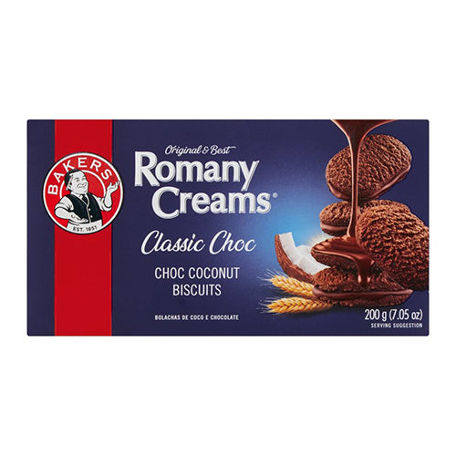 Bakers Romany Creams Classic Chocolate (Kosher)  HEAT SENSITIVE ITEM. PLEASE ADD ITEM 122942 TO THE ORDER TO TRY TO PROTECT CHOCOLATES FROM HEAT DAMAGE. 58g