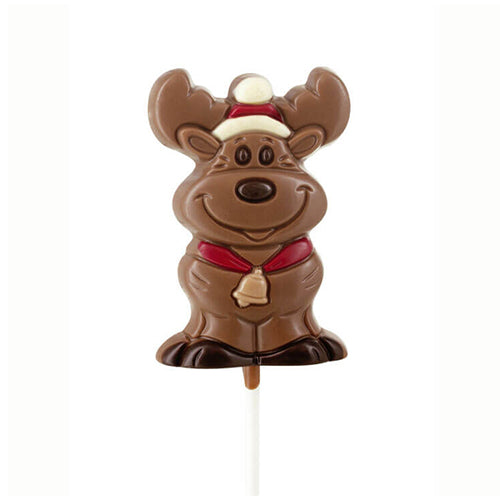 Belfine Reindeer Reni Milk Chocolate Lollipop 25g