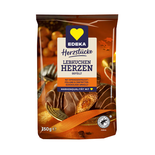 Edeka Lebkuchen Herzen Ungefuellt Zartbitter 150g