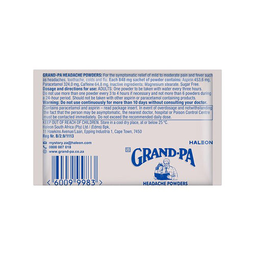 Grand Pa Headache Powders 1g