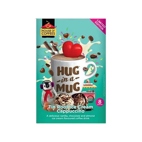 BEST BY JUNE 2026: House of Coffees Hug in a Mug Tin Roof Ice Cream Cappuccino 192g