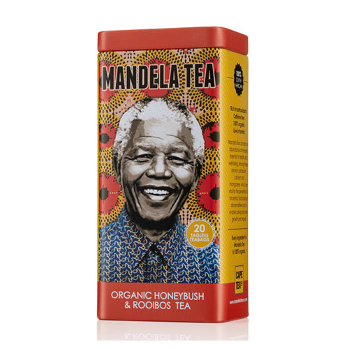 Mandela Organic Honeybush and Rooibos Tea Tin 20 Tea Bags 50g