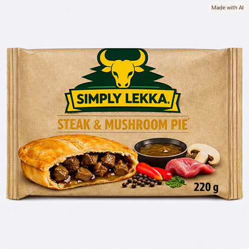 Simply Lekka Steak and Mushroom Pie 220g