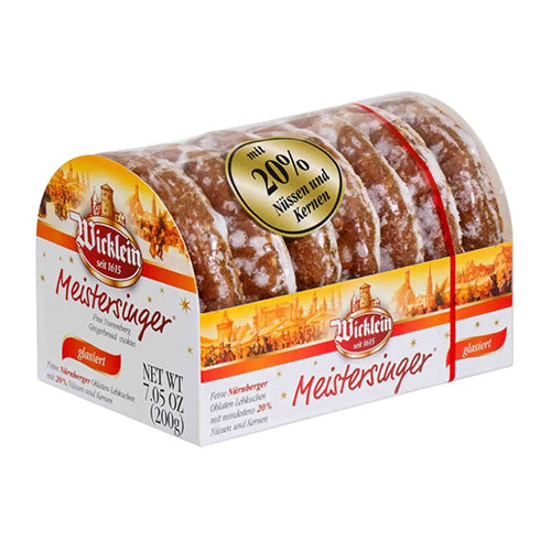 Wicklein Meistersinger Oblaten Lebkuchen Glazed 200g