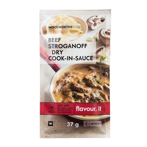 Woolworths Beef Stroganoff Dry Cook in Sauce 37g