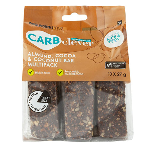 Woolworths CarbClever Almond and Coconut Bar 270g