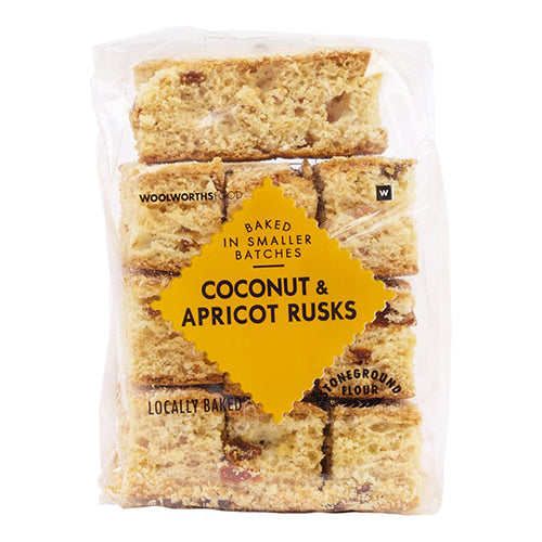 Woolworths Homestyle Coconut and Apricot Rusks 220g