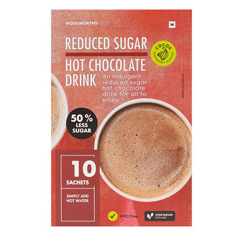 Woolworths Reduced Sugar Hot Chocolate 160g