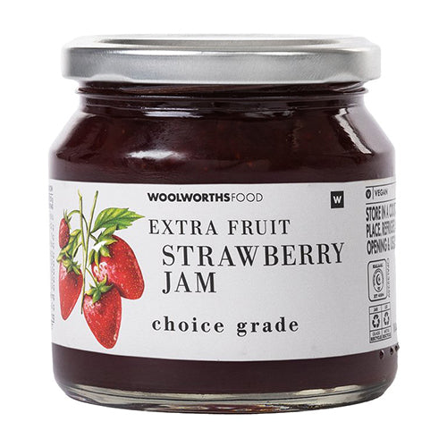 Woolworths Strawberry Jam with Extra Fruit 340g