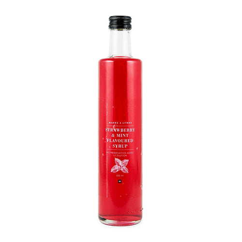 Woolworths Strawberry and Mint Flavoured Syrup 500ml