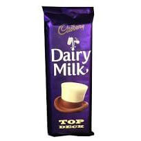 Cadbury Top Deck Bar HEAT SENSITIVE ITEM. PLEASE ADD ITEM 122942 TO THE ORDER TO TRY TO PROTECT CHOCOLATES FROM HEAT DAMAGE 80g