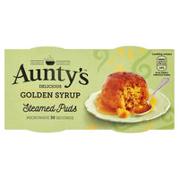 Auntys Steamed Golden Syrup Puddings (Pack of Two) 190g