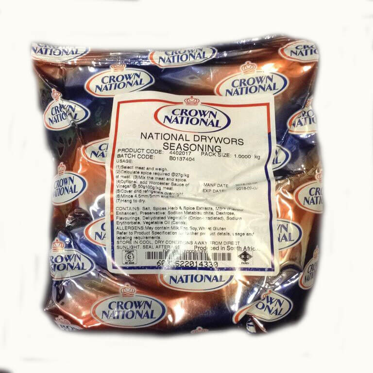 Crown National Drywors (Droewors) Seasoning (Kosher) 1kg