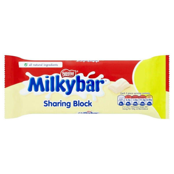 Nestle Milkybar Large Bar (HEAT SENSITIVE ITEM - PLEASE ADD A THERMAL BOX TO YOUR ORDER TO PROTECT YOUR ITEMS 90g